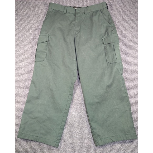 Vintage USDA Forest Service Pants Womens 16 Green Baggy‎ Cargo 36x27 - Picture 1 of 10